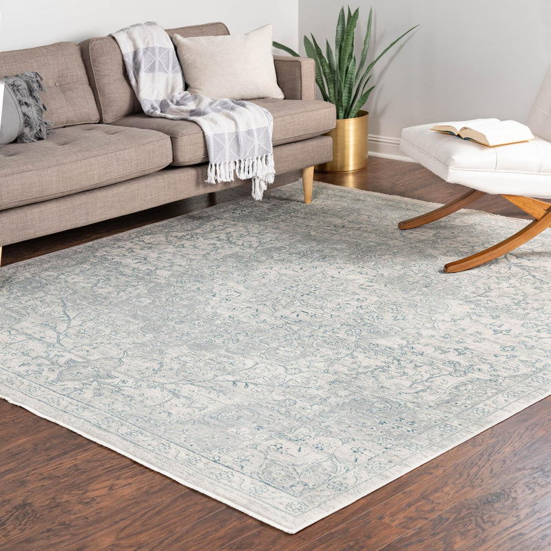 Coastal Haven Collection Area Rug - Seabreeze (Gray) Square Gray  lifestyle 88