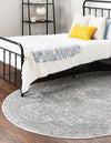 Coastal Haven Collection Area Rug - Seabreeze (Gray) Oval Gray  lifestyle 32