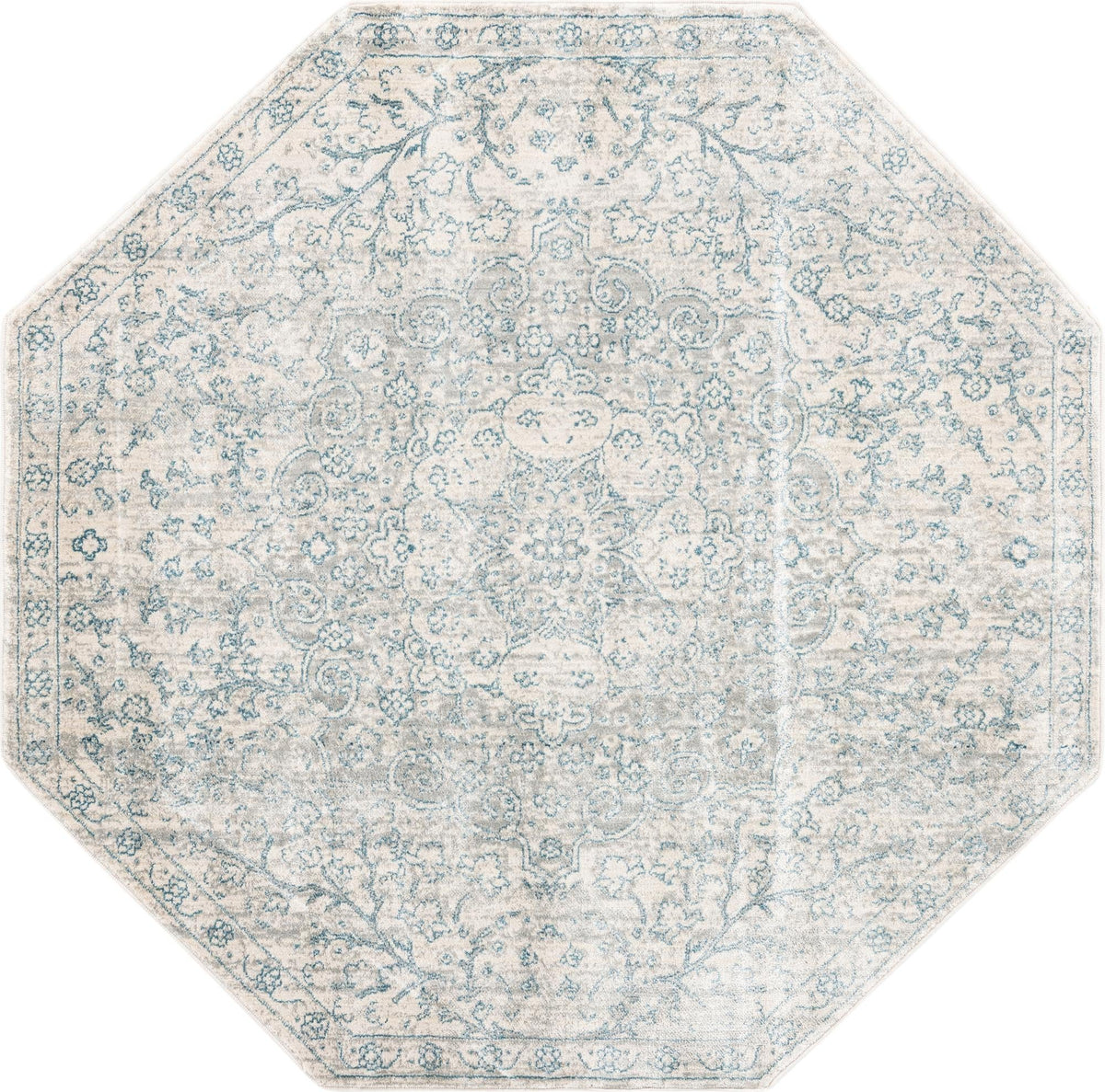 Coastal Haven Collection Area Rug - Seabreeze (Gray) Octagon Gray  lifestyle 23
