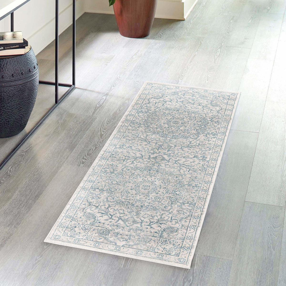 Coastal Haven Collection Area Rug - Seabreeze (Gray) Runner Gray  lifestyle 84
