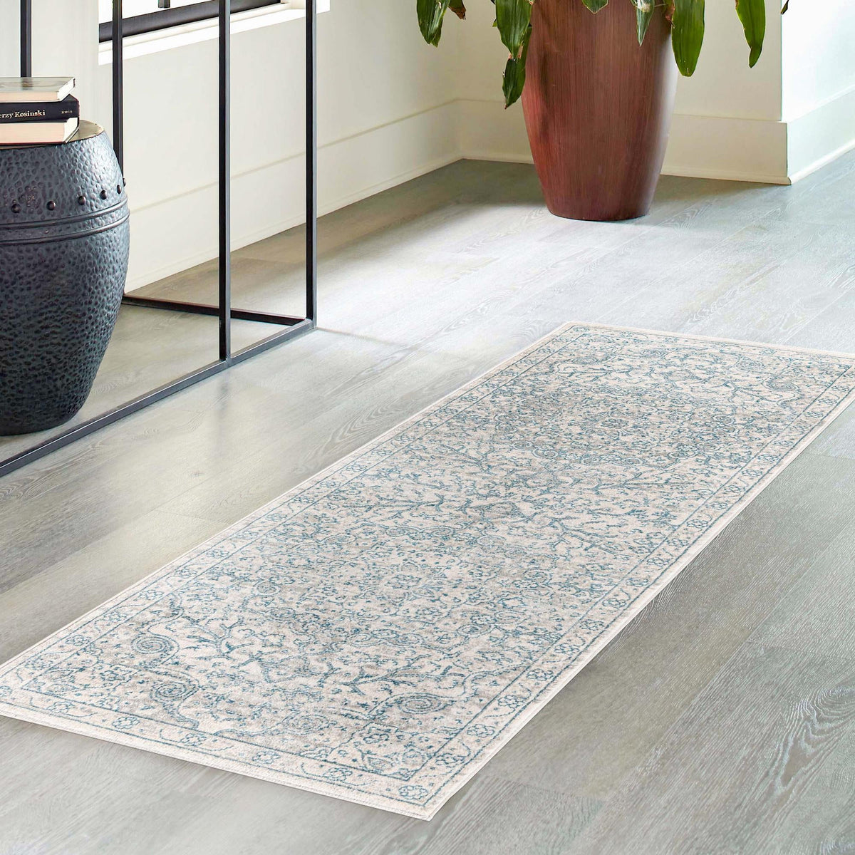Coastal Haven Collection Area Rug - Seabreeze (Gray) Runner Gray  lifestyle 87