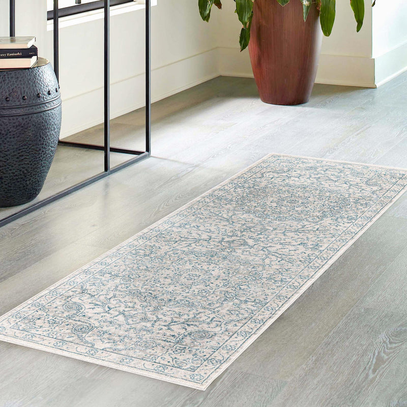 Coastal Haven Collection Area Rug - Seabreeze (Gray) Runner Gray  lifestyle 87
