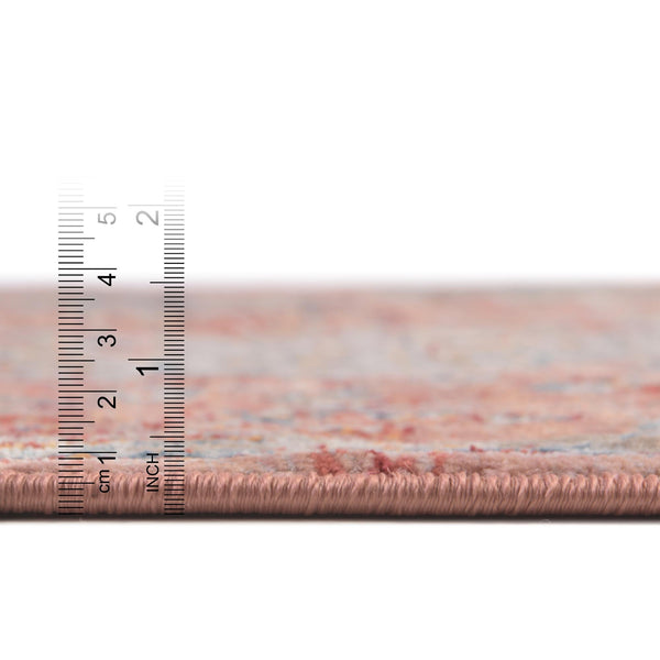 Coastal Haven Collection Area Rug - Seabreeze (Red) Rectangle Red  lifestyle 4