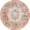 Coastal Haven Collection Area Rug - Seabreeze (Red) Round Red  lifestyle 38