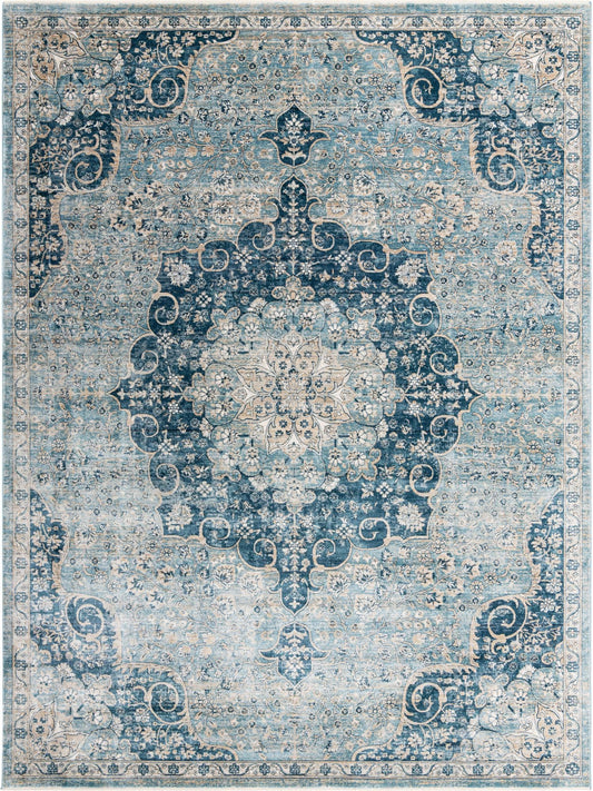 Coastal Haven Collection Area Rug - Seabreeze (Navy Blue) Rectangle Navy Blue Main