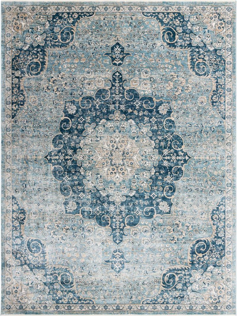 Coastal Haven Collection Area Rug - Seabreeze (Navy Blue) Rectangle Navy Blue Main