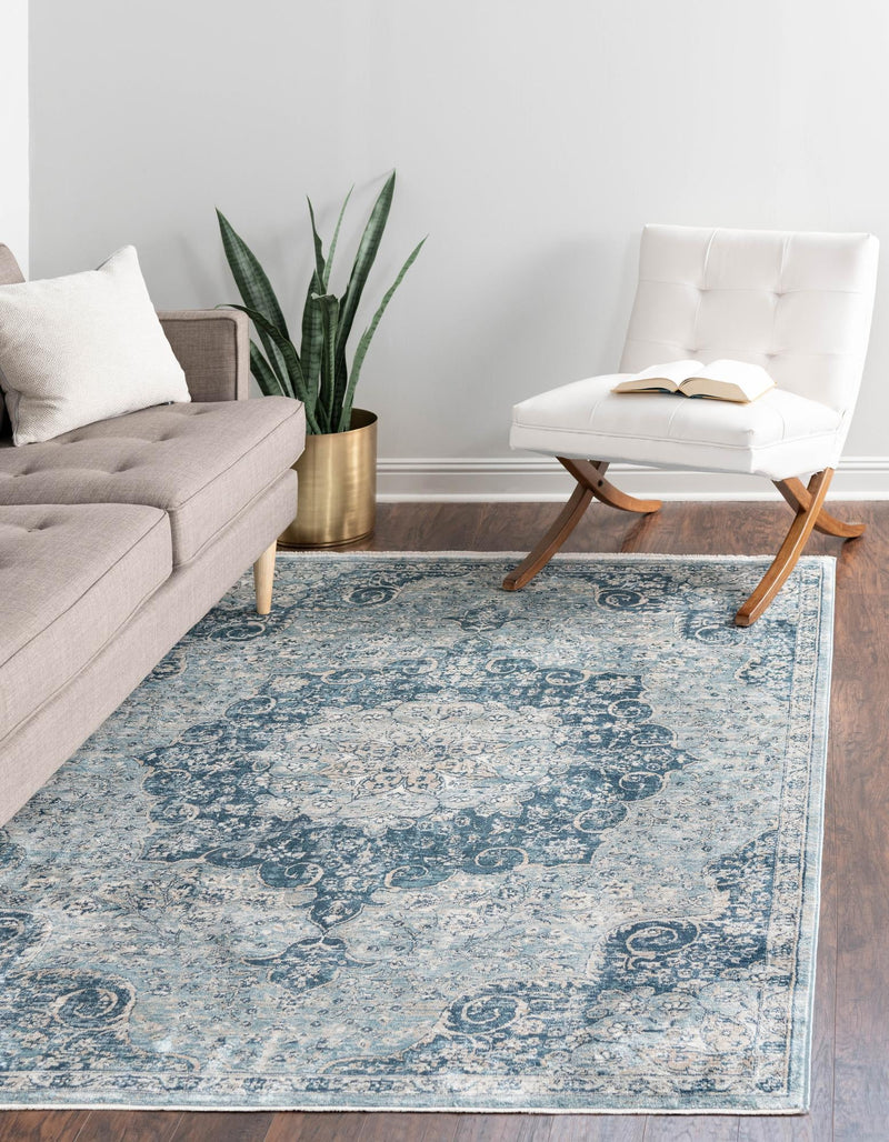 Coastal Haven Collection Area Rug - Seabreeze (Navy Blue) Rectangle Navy Blue  lifestyle 2