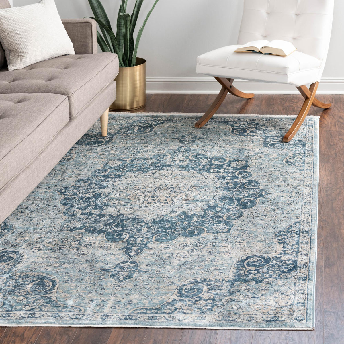 Coastal Haven Collection Area Rug - Seabreeze (Navy Blue) Rectangle Navy Blue  lifestyle 14