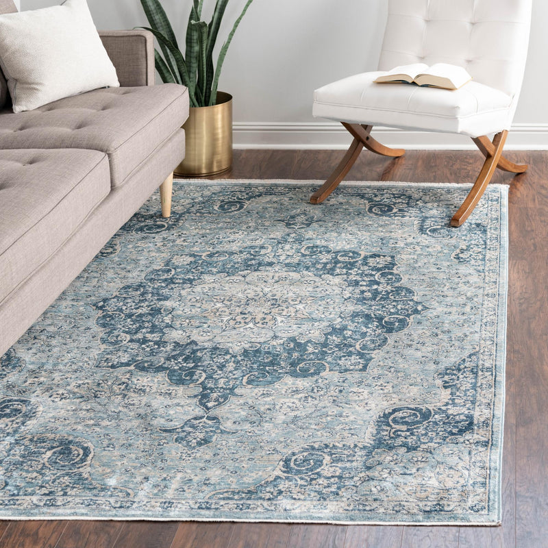 Coastal Haven Collection Area Rug - Seabreeze (Navy Blue) Rectangle Navy Blue  lifestyle 14
