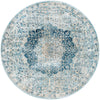 Coastal Haven Collection Area Rug - Seabreeze (Navy Blue) Round Navy Blue  lifestyle 34