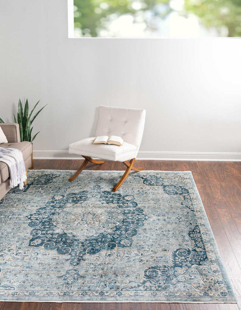 Coastal Haven Collection Area Rug - Seabreeze (Navy Blue) Square Navy Blue  lifestyle 22