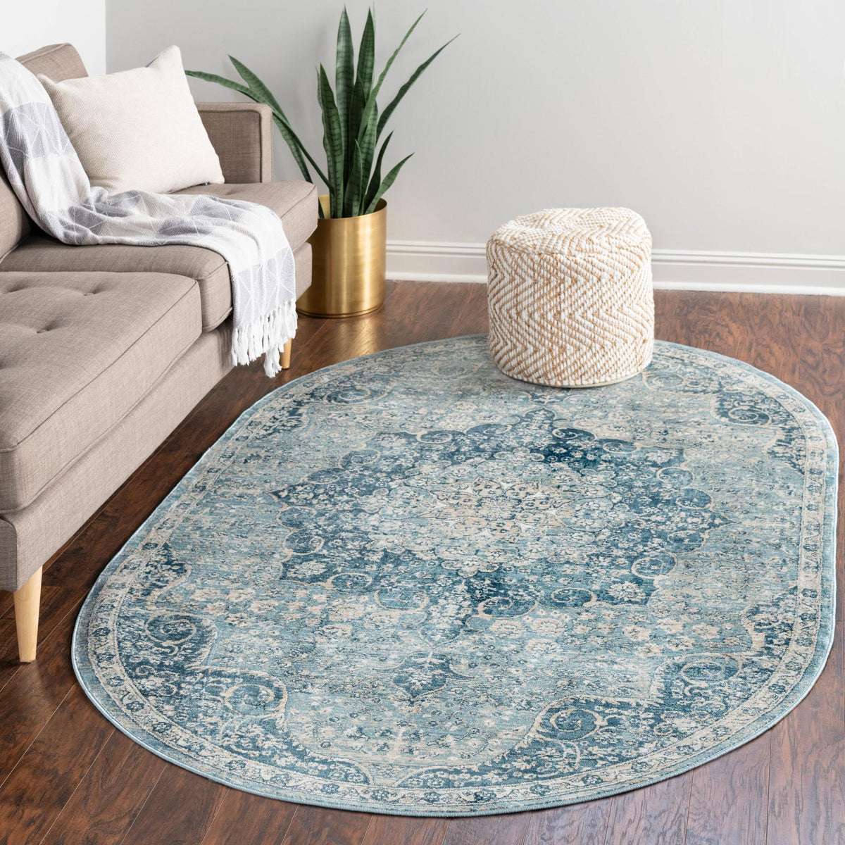 Coastal Haven Collection Area Rug - Seabreeze (Navy Blue) Oval Navy Blue  lifestyle 81