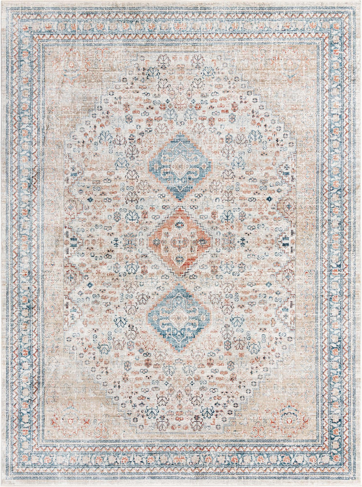 Coastal Haven Collection Area Rug -  Harborview Rectangle Multi  lifestyle 4
