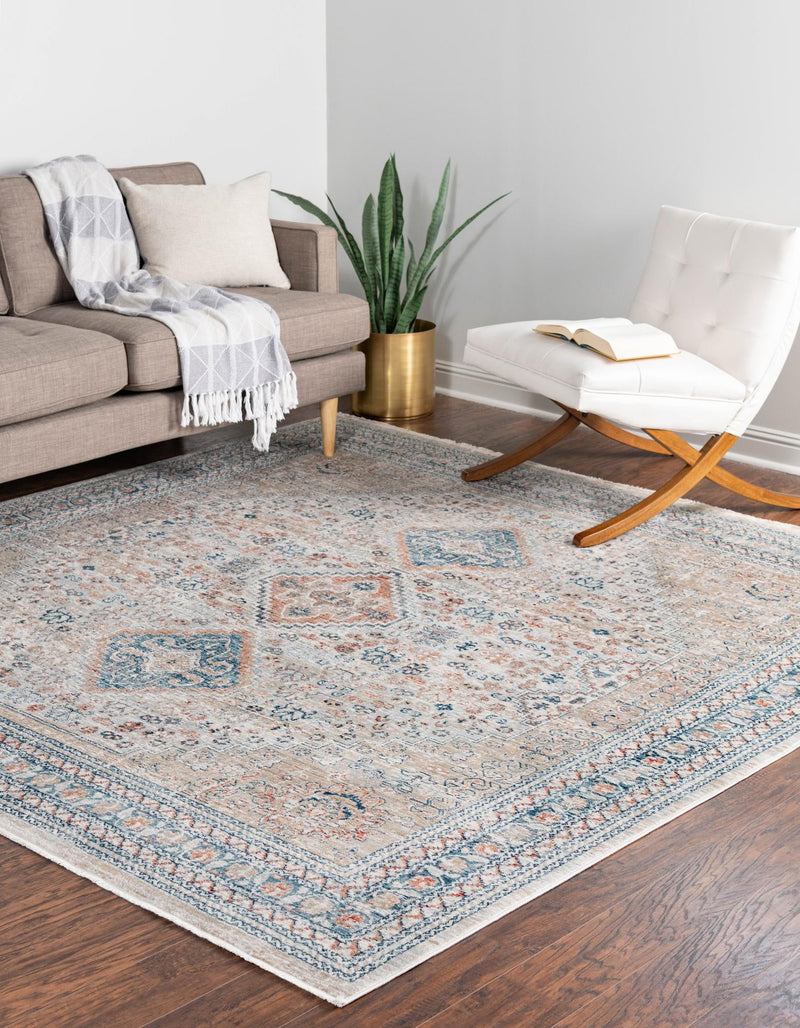 Coastal Haven Collection Area Rug -  Harborview Square Multi  lifestyle 67