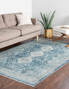Coastal Haven Collection Area Rug -  Harborview Rectangle Navy Blue  lifestyle 8