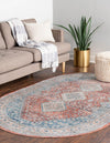 Coastal Haven Collection Area Rug -  Harborview Oval Red  lifestyle 75