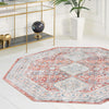 Coastal Haven Collection Area Rug -  Harborview Octagon Red  lifestyle 102