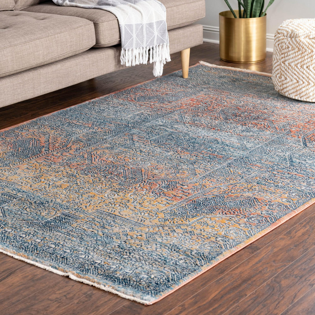 Coastal Haven Collection Area Rug -  Oceania Rectangle Multi  lifestyle 15