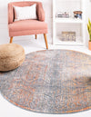 Coastal Haven Collection Area Rug -  Oceania Round Multi  lifestyle 21