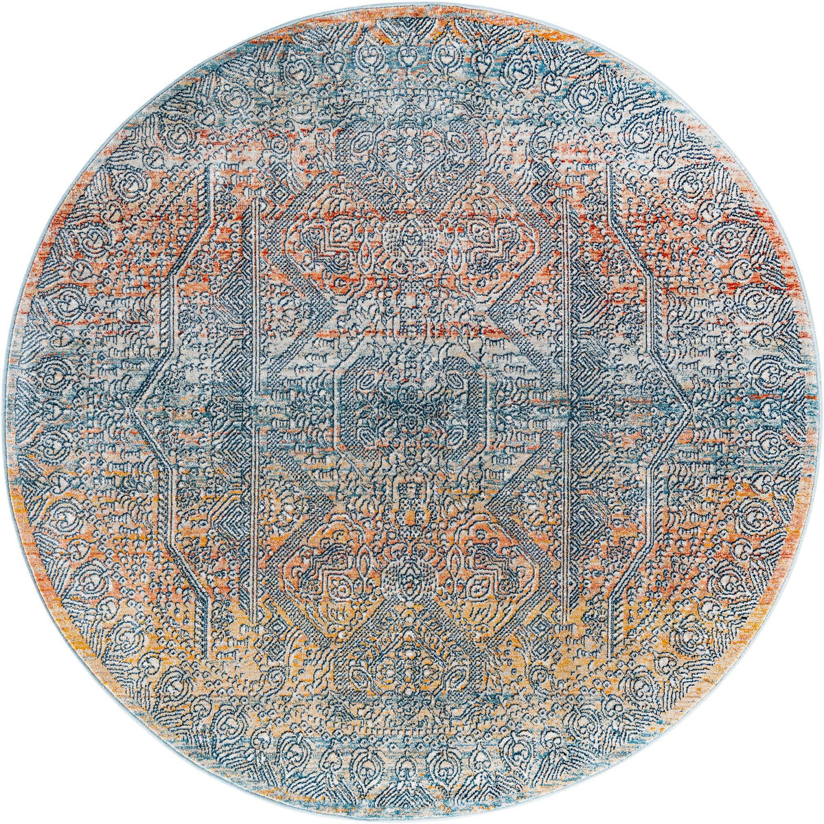 Coastal Haven Collection Area Rug -  Oceania Round Multi  lifestyle 38