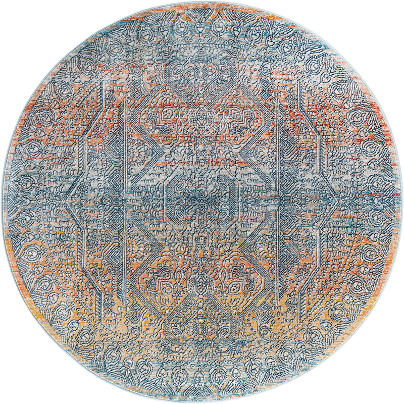 Coastal Haven Collection Area Rug -  Oceania Round Multi  lifestyle 38