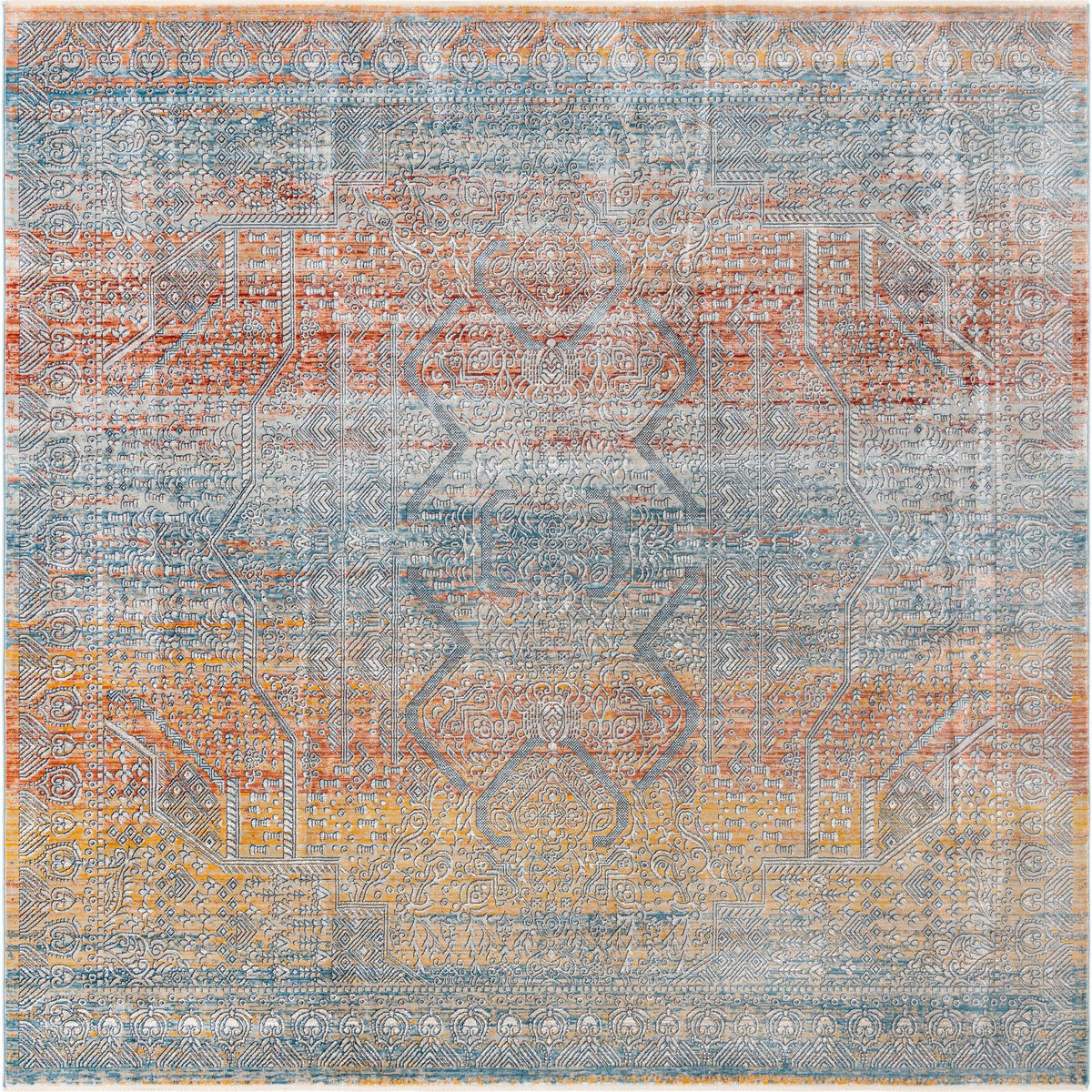 Coastal Haven Collection Area Rug -  Oceania Square Multi  lifestyle 34