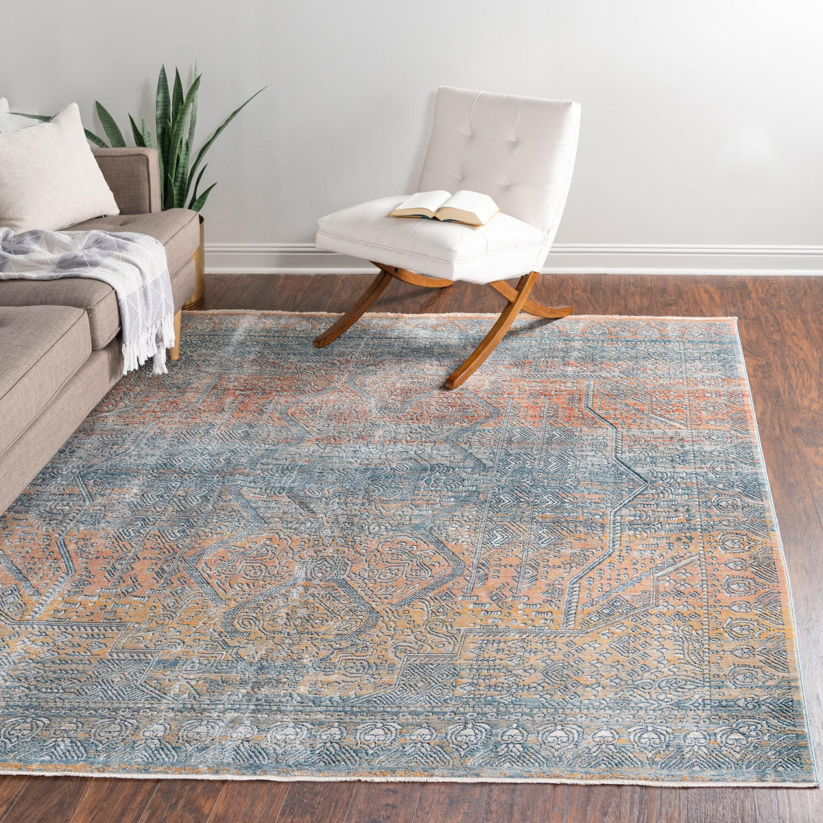 Coastal Haven Collection Area Rug -  Oceania Square Multi  lifestyle 81
