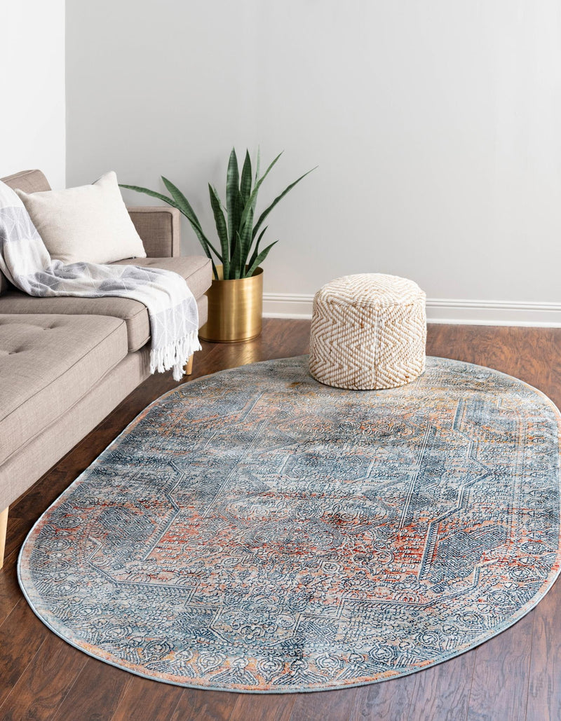 Coastal Haven Collection Area Rug -  Oceania Oval Multi  lifestyle 23