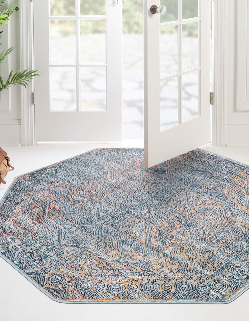 Coastal Haven Collection Area Rug -  Oceania Octagon Multi  lifestyle 24