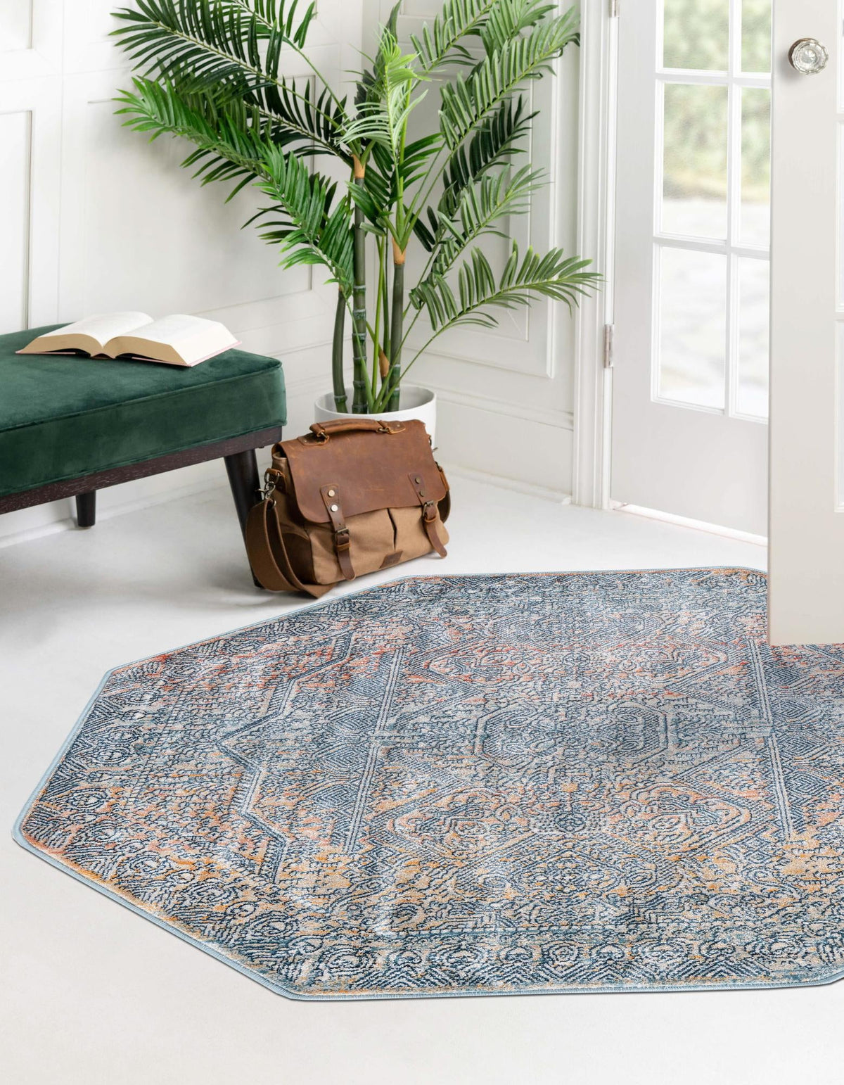 Coastal Haven Collection Area Rug -  Oceania Octagon Multi  lifestyle 29