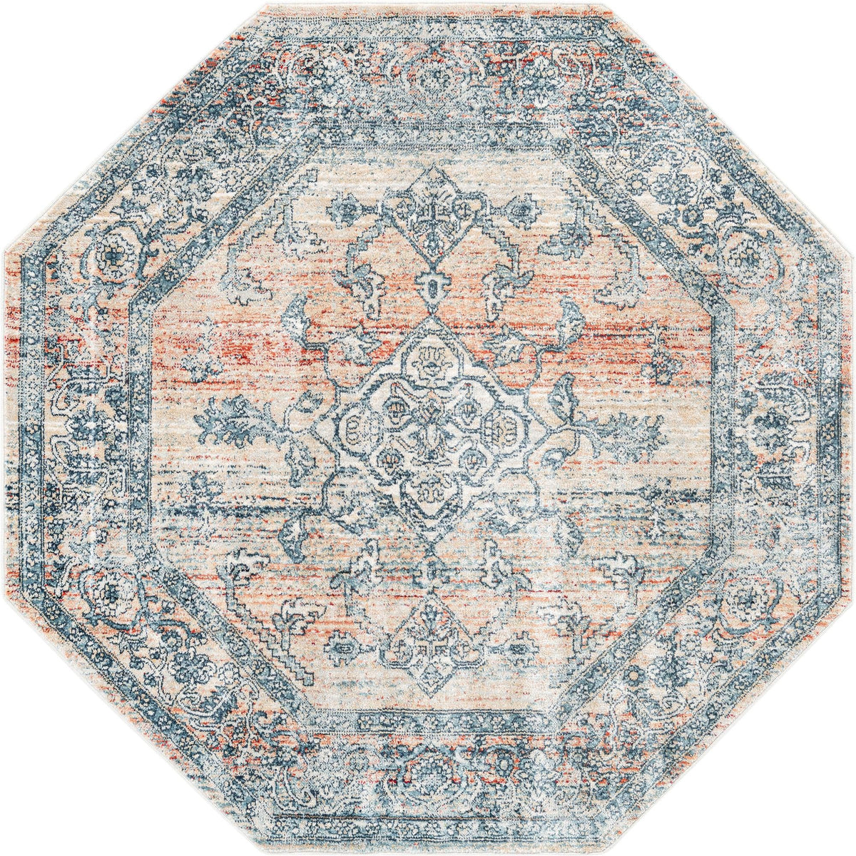 Coastal Haven Collection Area Rug -  Marina Octagon Multi  lifestyle 100