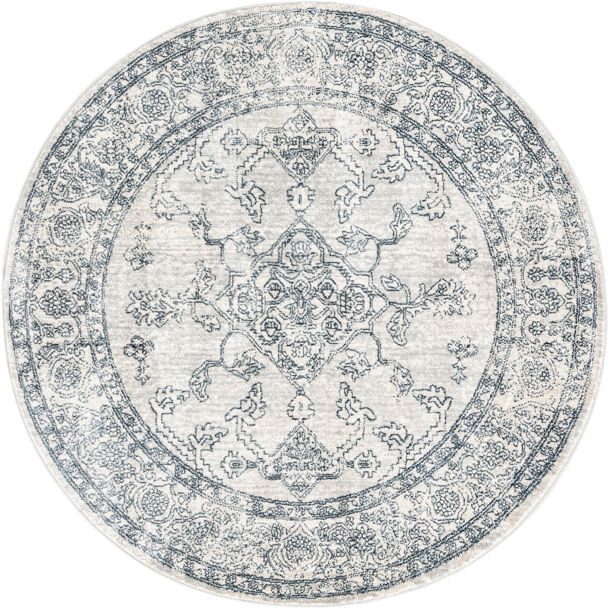 Coastal Haven Collection Area Rug -  Marina Round Gray  lifestyle 102