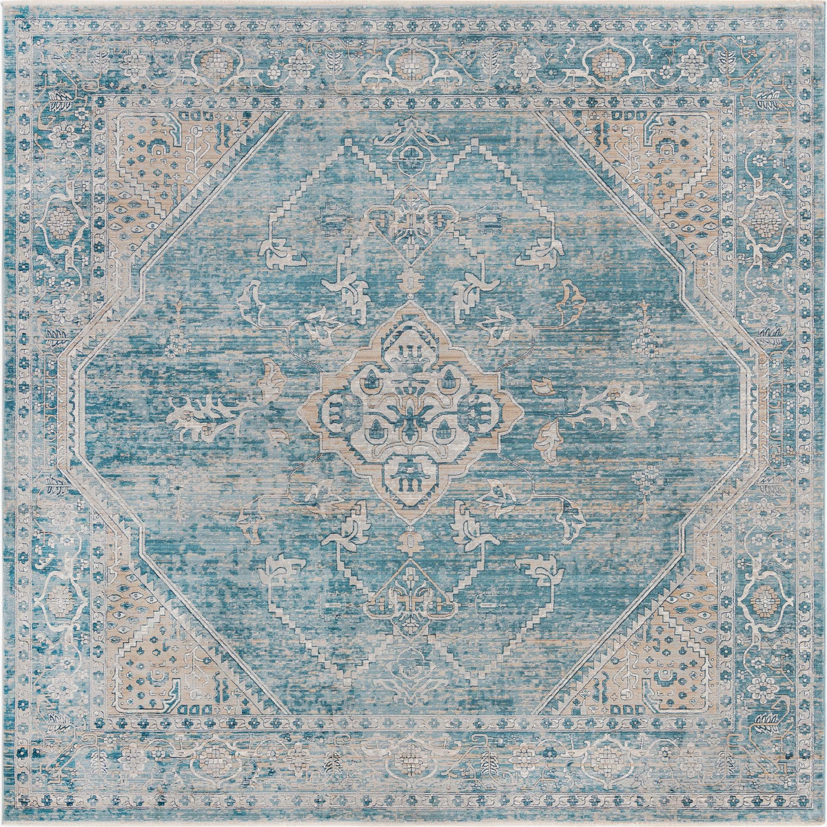 Coastal Haven Collection Area Rug -  Marina Square Blue  lifestyle 104