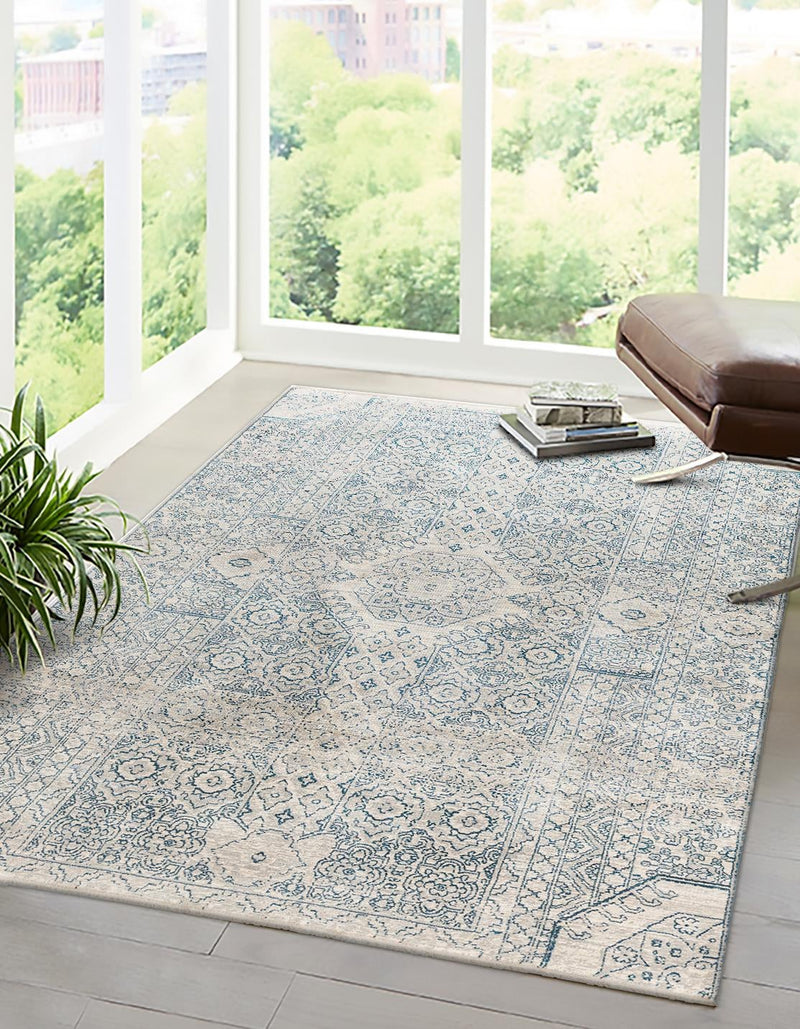 Coastal Haven Collection Area Rug -  Shoreline Rectangle Gray  lifestyle 2