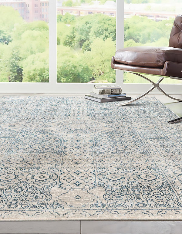 Coastal Haven Collection Area Rug -  Shoreline Rectangle Gray  lifestyle 3