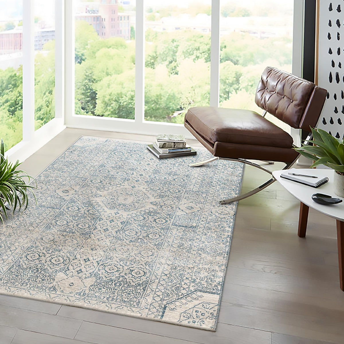Coastal Haven Collection Area Rug -  Shoreline Rectangle Gray  lifestyle 14
