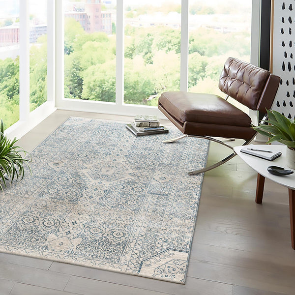 Coastal Haven Collection Area Rug -  Shoreline Rectangle Gray  lifestyle 14
