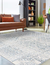 Coastal Haven Collection Area Rug -  Shoreline Square Gray  lifestyle 27