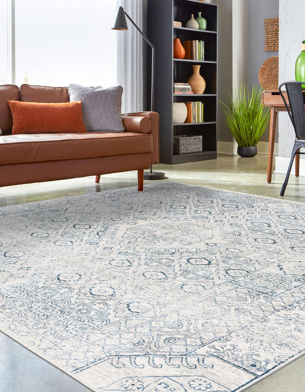 Coastal Haven Collection Area Rug -  Shoreline Square Gray  lifestyle 27