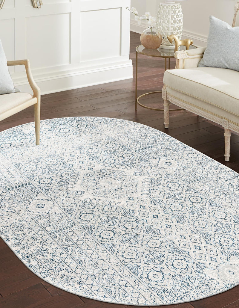 Coastal Haven Collection Area Rug -  Shoreline Oval Gray  lifestyle 23