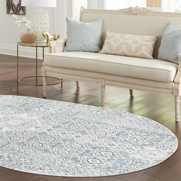 Coastal Haven Collection Area Rug -  Shoreline Oval Gray  lifestyle 84