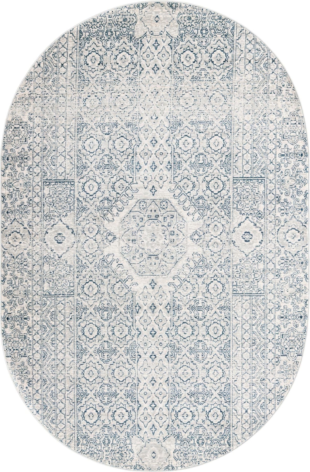 Coastal Haven Collection Area Rug -  Shoreline Oval Gray  lifestyle 18