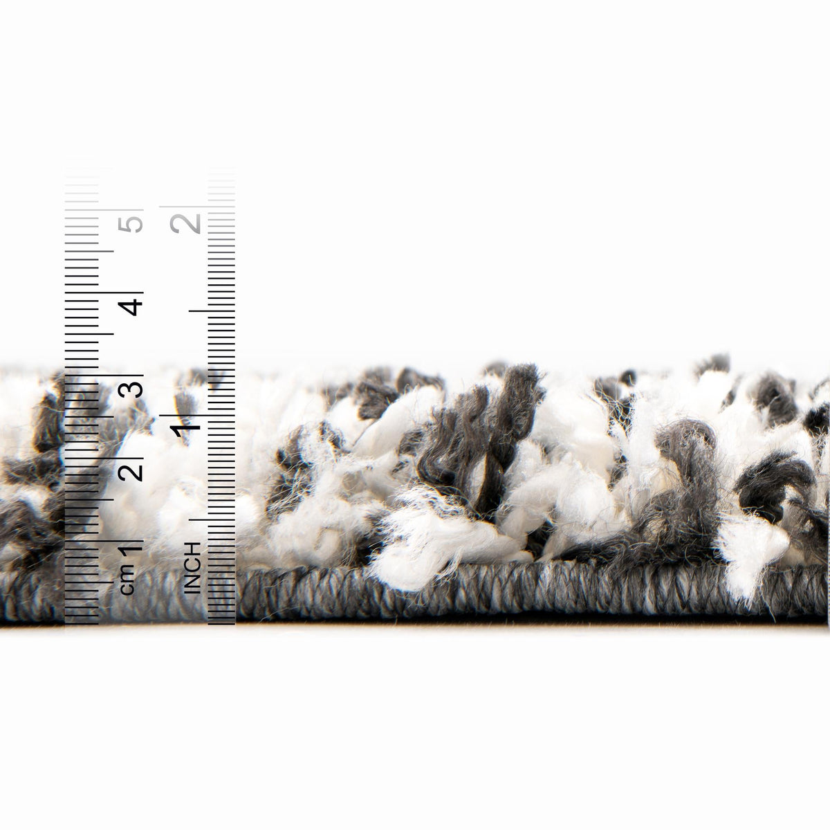 Cozy Cove Shag Collection Area Rug -  Lagoon Rectangle Black and White  lifestyle 27