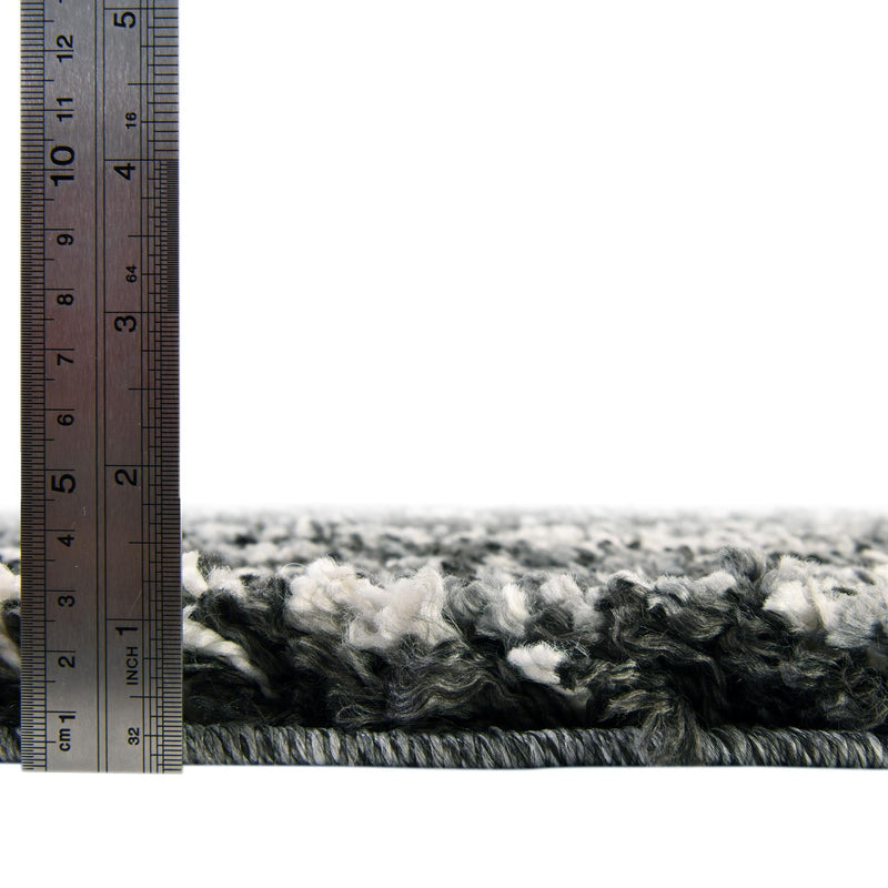 Cozy Cove Shag Collection Area Rug -  Seabreeze Rectangle Black and White  lifestyle 23