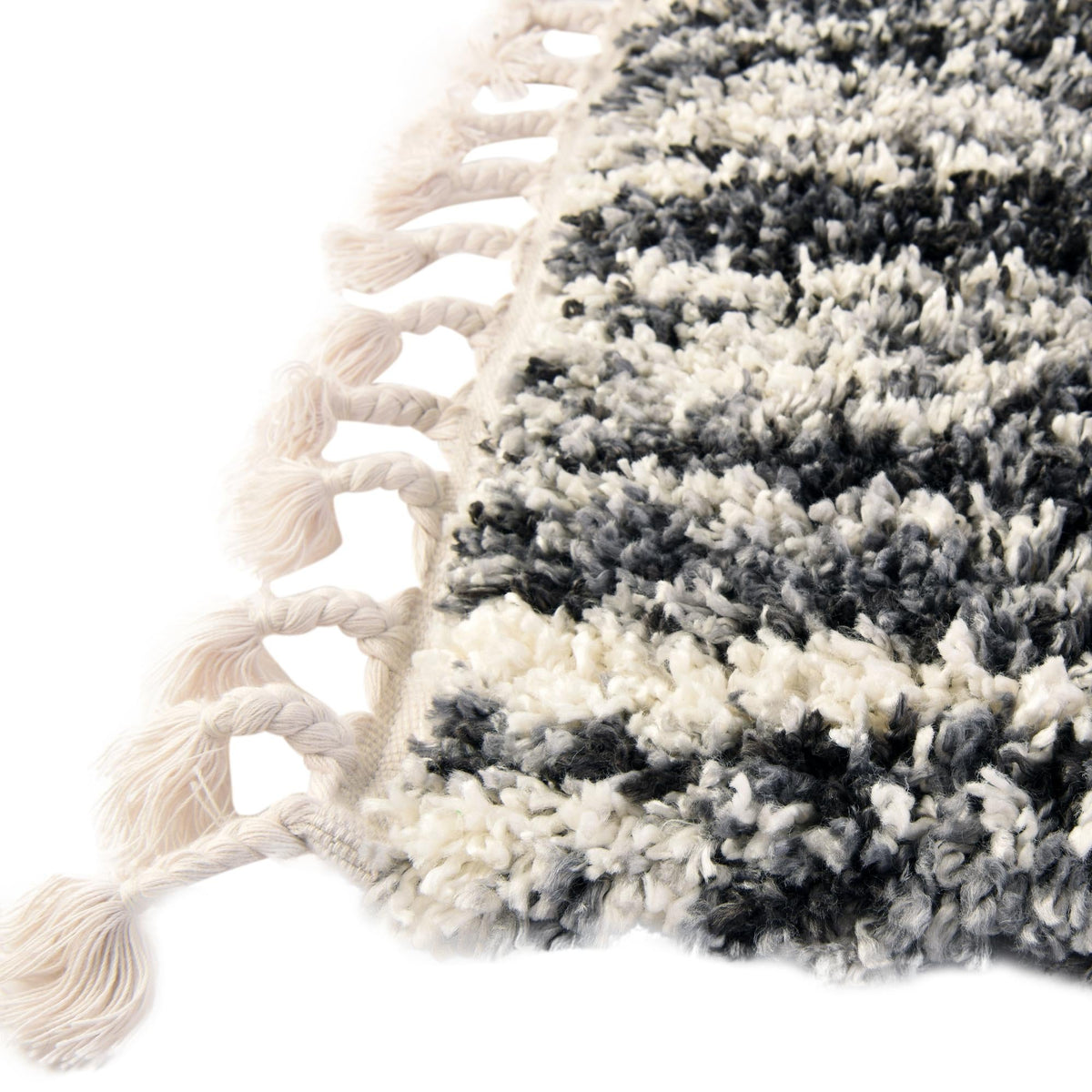 Cozy Cove Shag Collection Area Rug -  Seabreeze Rectangle Black and White  lifestyle 25