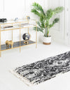 Cozy Cove Shag Collection Area Rug -  Seabreeze Runner Black and White  lifestyle 56