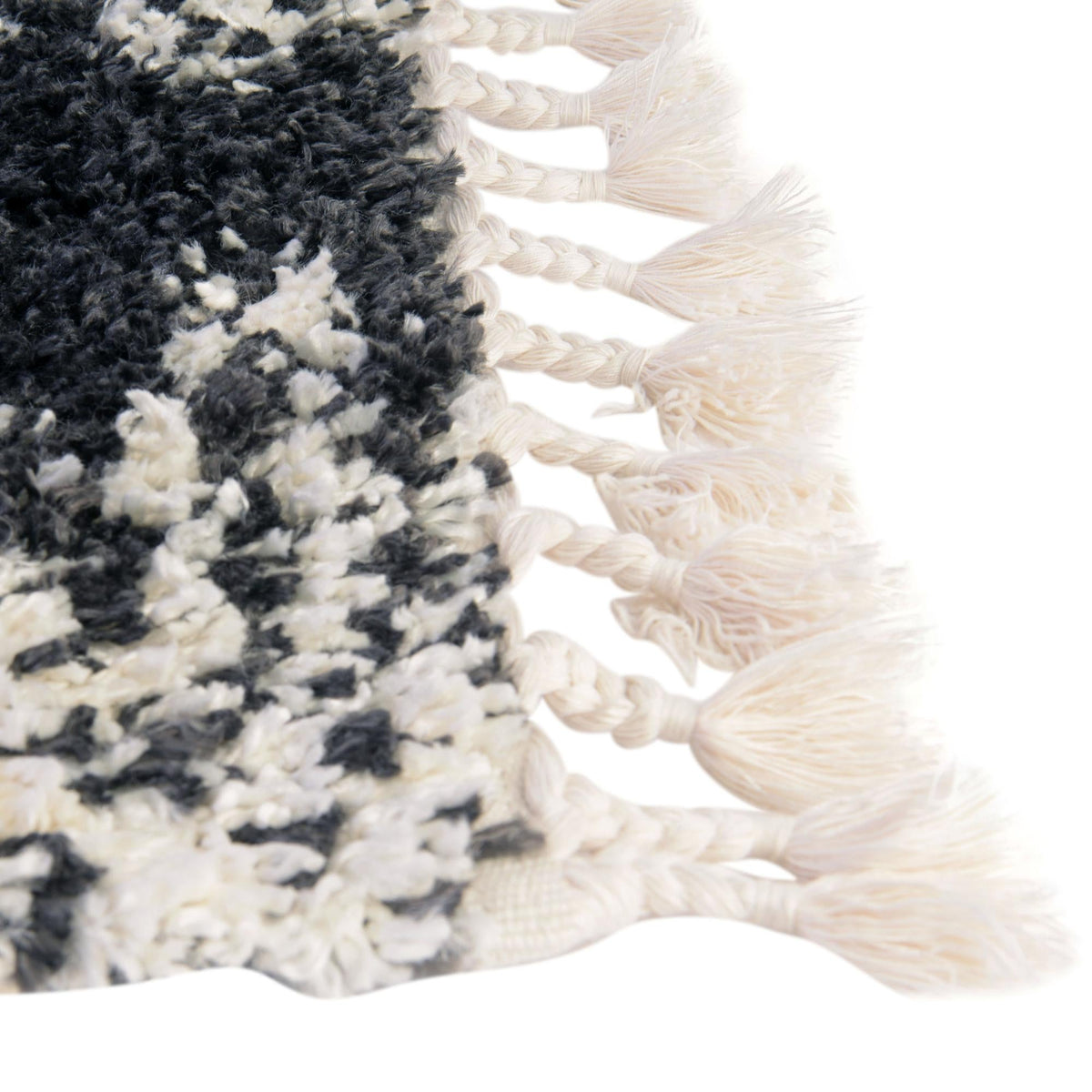 Tranquil Tides Shag Collection Area Rug - Marina Rectangle Black and White  lifestyle 17
