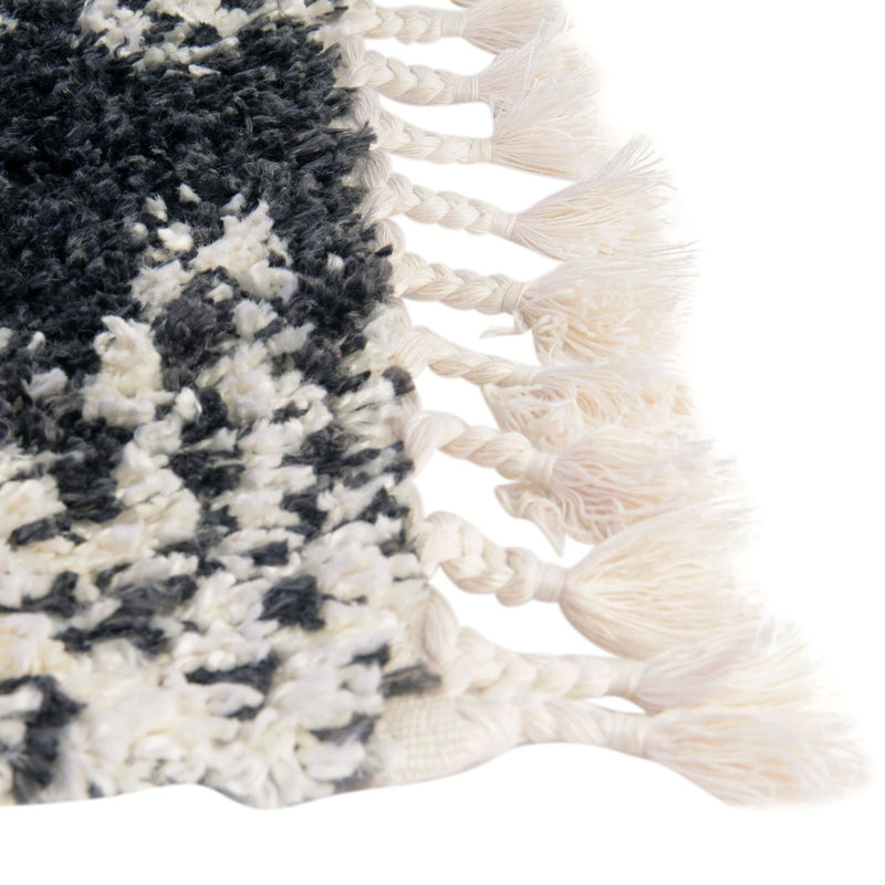 Tranquil Tides Shag Collection Area Rug - Marina Rectangle Black and White  lifestyle 17
