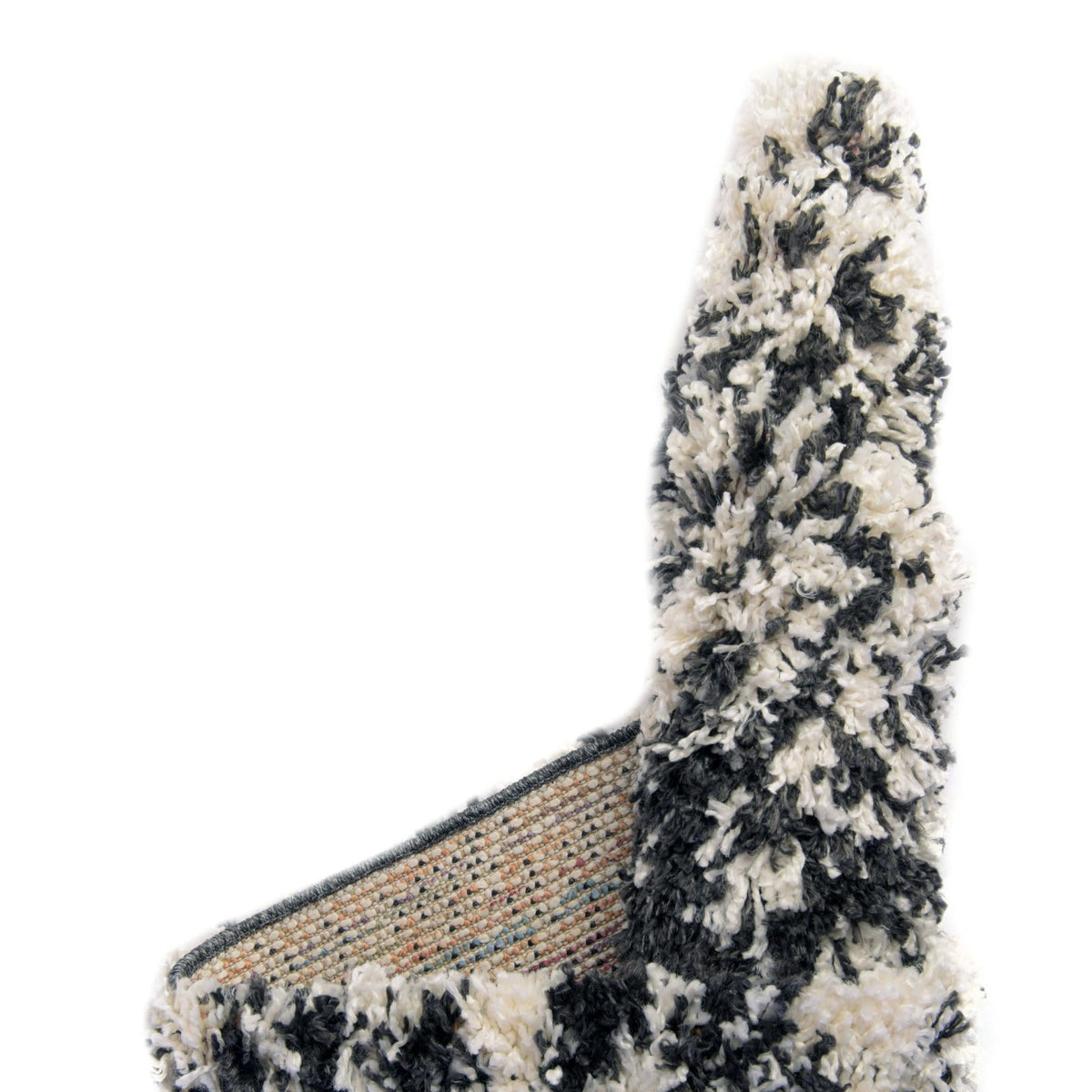 Tranquil Tides Shag Collection Area Rug - Marina Rectangle Black and White  lifestyle 26