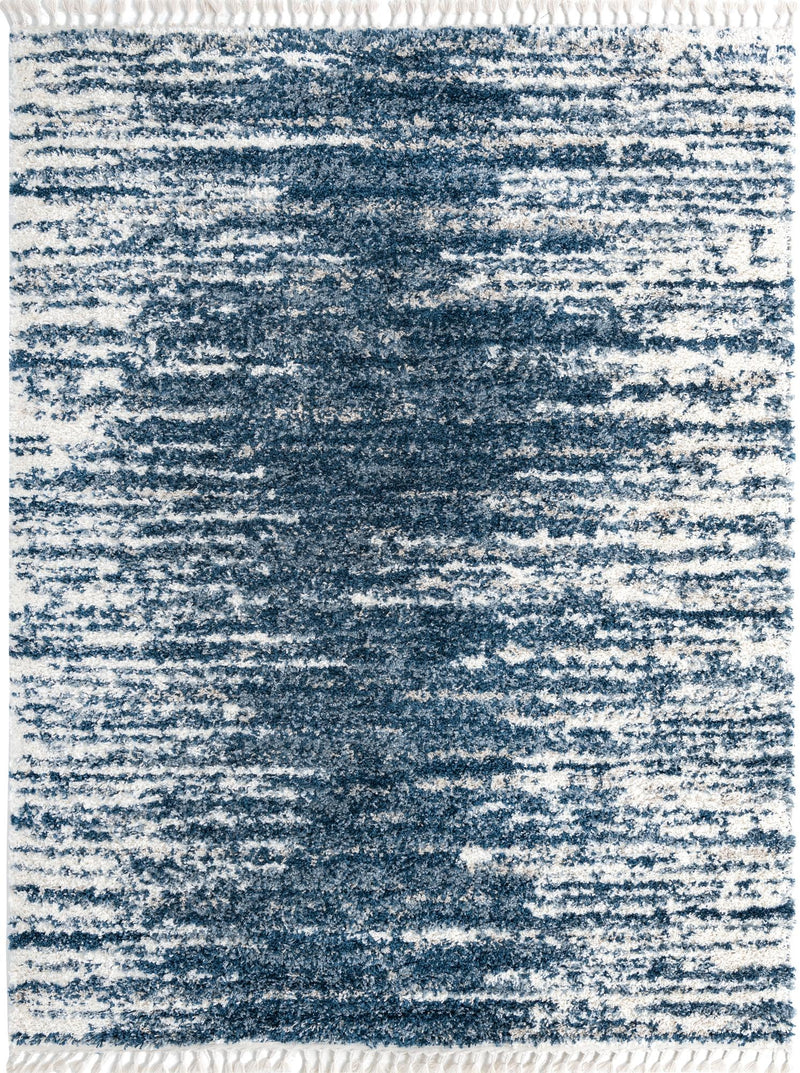 Tranquil Tides Shag Collection Area Rug - Marina Rectangle Blue  lifestyle 5